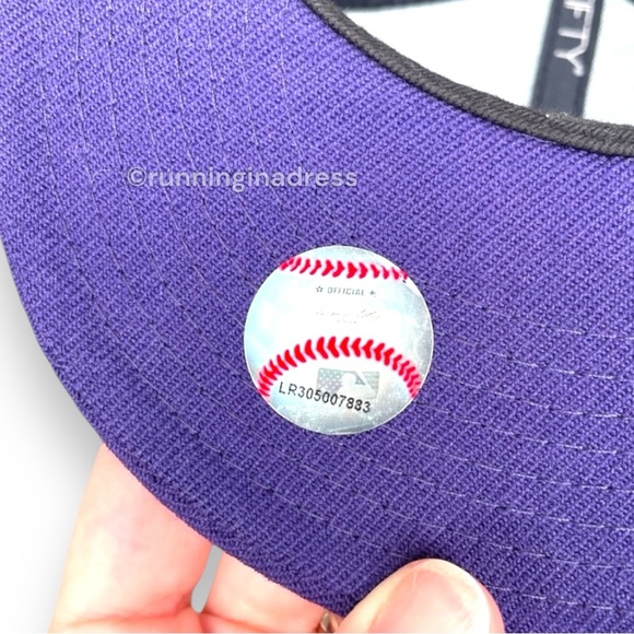 New Era Two tone Black Purple Tampa Bay Rays Cooperstown Collection Wool Fitted - Picture 16 of 16